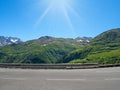 Road in mountains to GroÃÅ¸glockner Grossglockner National Park in Austria in the Alps Royalty Free Stock Photo
